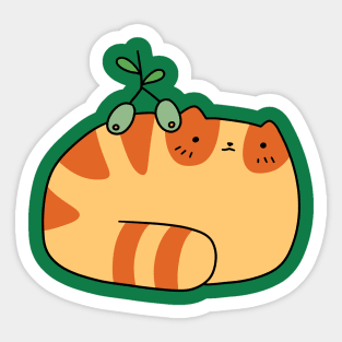 Olive Tabby Cat Sticker